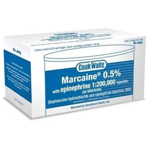 Septocaine with 1:200,000 Epinephrine - 50 Cartridges/Box - Predictable Surgical Technologies