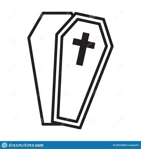 Halloween Coffin Silhouette Flat Icon Vector for Your Web Site Design, Logo, App, UI ...