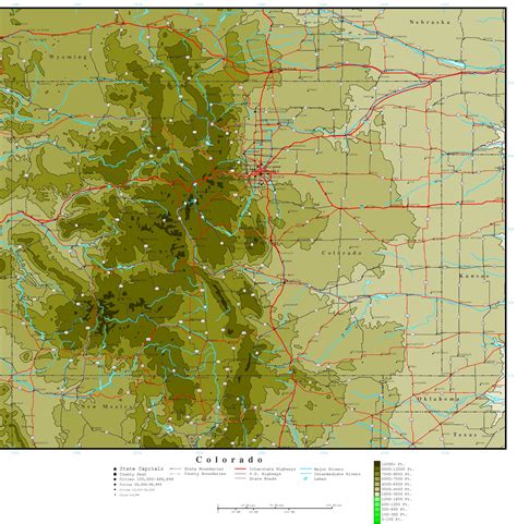 Map Of Colorado Topographic