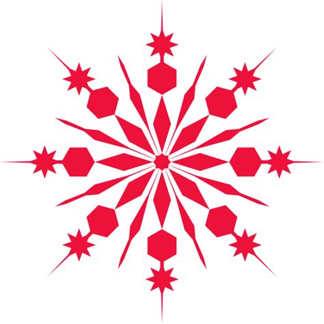 Red Snowflake Clip Art at Clker.com - vector clip art online, royalty free & public domain