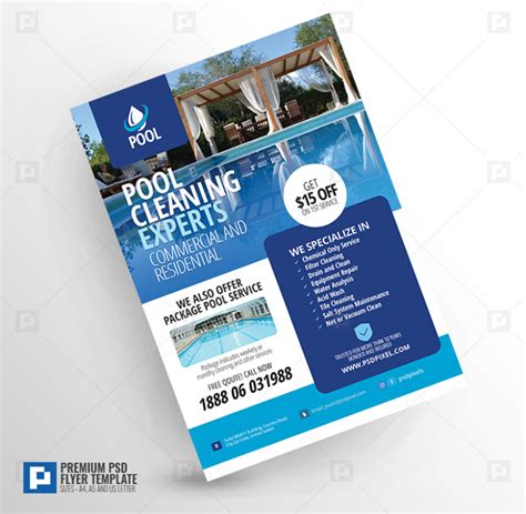 Swimming Pool Cleaning Flyer - PSDPixel