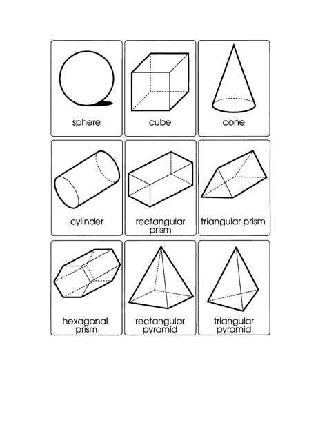 3d geometric shape net - Yahoo Canada Image Search Results ... | Shapes worksheets, Shapes ...