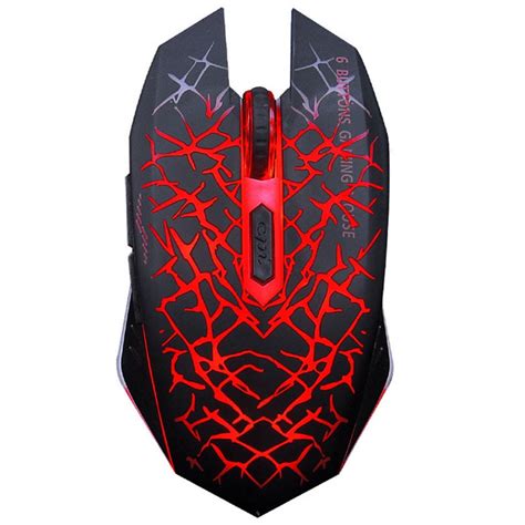 Peroptimist Wireless Gaming Mouse Rechargeable Wireless Noiseless Mouse with Colorful LED Lights ...