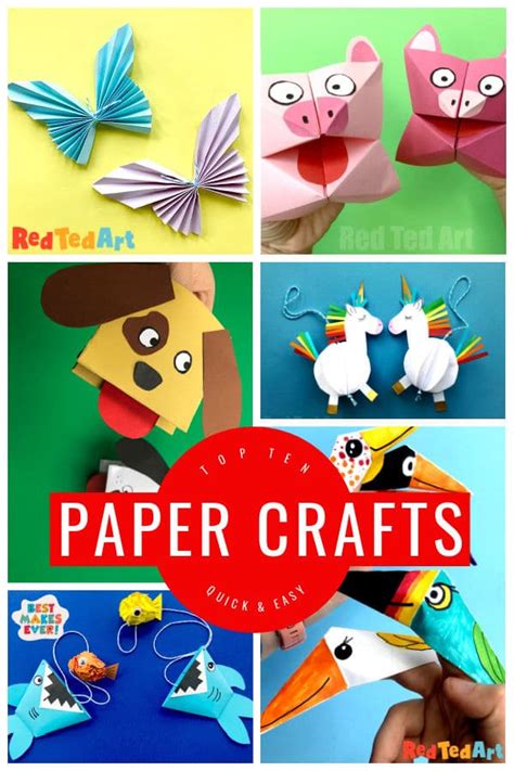 Easy Paper Crafts for Kids - Red Ted Art - Kids Crafts