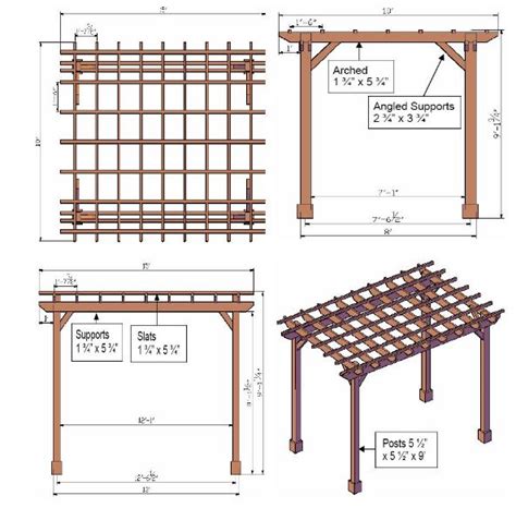 Drawing Your Own Pergola Plans | Pergola plans design, Pergola plans, Building a pergola