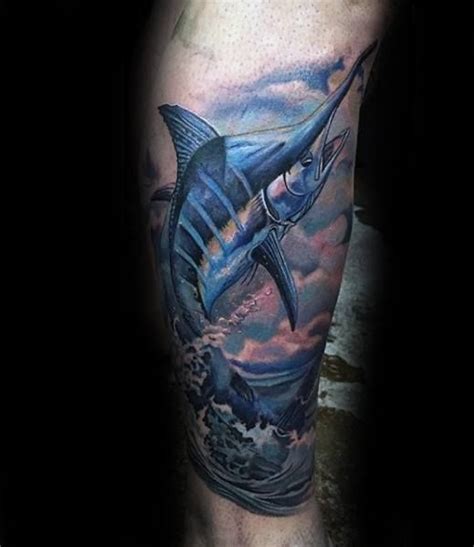 60 Marlin Tattoo Designs For Men - Fish Ink Ideas | Tattoo designs men, Tattoos, Half sleeve tattoo