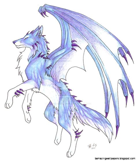 Anime Ice Wolf With Wings | Wallpapers Gallery | dragons | Pinterest | Wallpaper gallery, Wolf ...