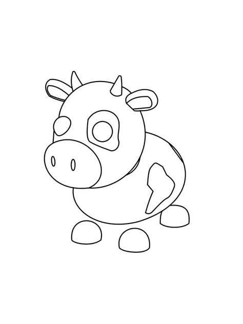 Cow Adopt Me coloring page