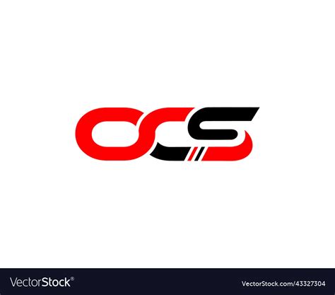 Letter ocs logo design Royalty Free Vector Image