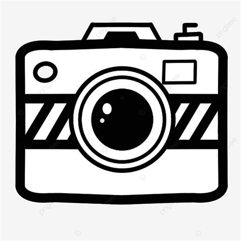 Retro Cameras Clipart Transparent PNG Hd, Minimalistic Retro Camera Clipart, Black, Simple ...