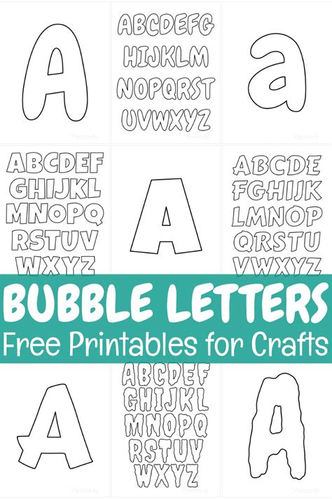 Free Printable Bubble Letters for Crafts