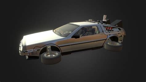 A Flying Delorean - 3D model by michaelwileyart [323ecab] - Sketchfab