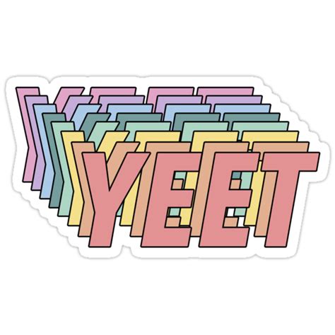 "Yeet" Stickers by zmrudman | Redbubble