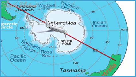 Antarctic Circle Map - TravelsFinders.Com