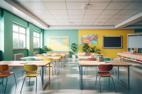 Premium AI Image | Modern school classroom