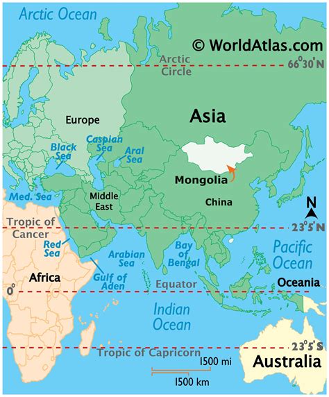 Mongolia Map / Geography of Mongolia / Map of Mongolia - Worldatlas.com