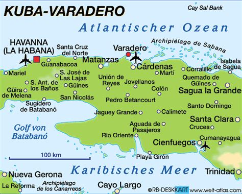 Map of Varadero (Region in Cuba) | Welt-Atlas.de