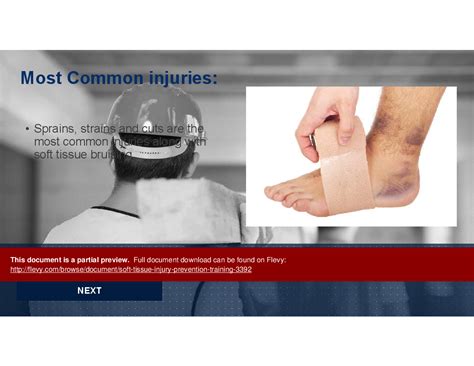 PPT: Soft Tissue Injury Prevention Training (35-slide PPT PowerPoint presentation PPTX) | Flevy