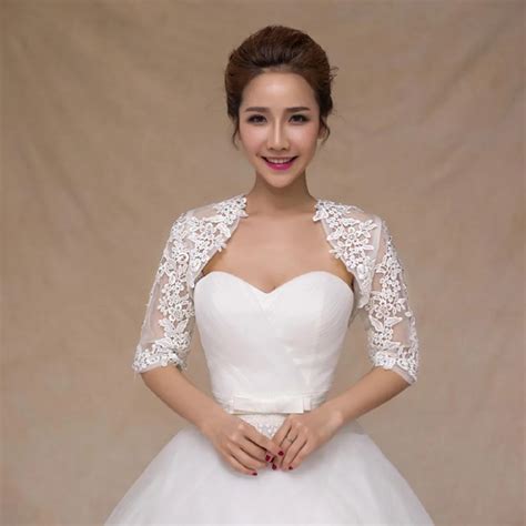 CHENLVXIE 2017 New Lace Short Ivory Red Autumn Applique Bridal Shawl Wedding Winter Cape Wedding ...