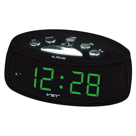 Big numbers Digital Clock 0.9'' inches large display clock EU Plug AC Power Alarm Clocks ...