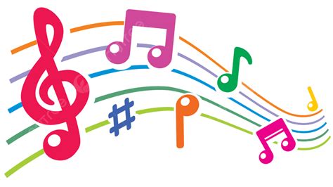 Colorful Music Notes Vector Hd PNG Images, Musical Notes Staff Colored Clip Art, Note, Staves ...