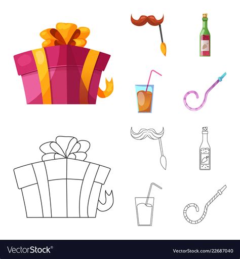 Design of party and birthday sign Royalty Free Vector Image