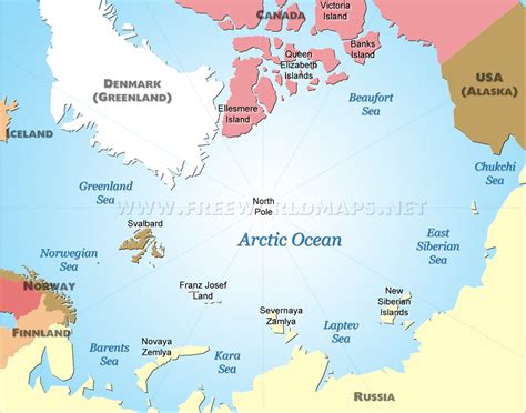 Geography and Map of the Arctic Ocean