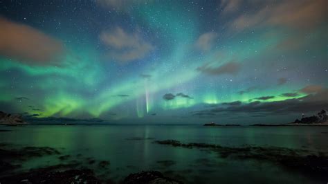 Green Northern Lights Night Sky Ultra Hd Desktop Background Wallpaper | Images and Photos finder