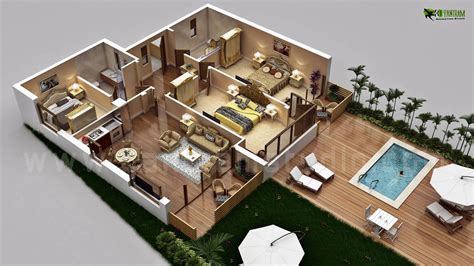 ArtStation - Residential House Floor Plan Design with Swimming Pool by Architectural Studio ...