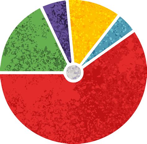 retro illustration style cartoon pie chart 11503127 Vector Art at Vecteezy