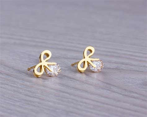 Gold Bow Earrings / Wedding Stud Earrings / Bow Stud Earrings - Etsy