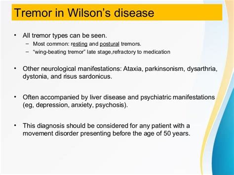 Differential diagnosis of tremors