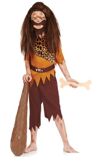 Stone Age Boys Fancy Dress Caveman Pre-Historical Kids Childs Costume Outfit New