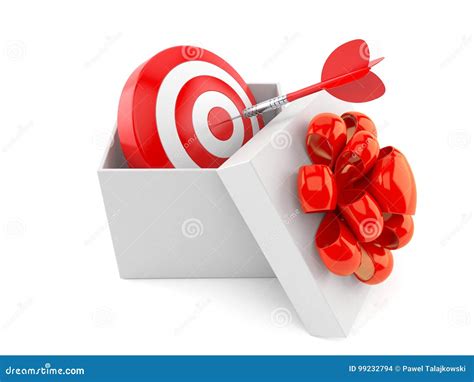 Gift with bull`s eye stock illustration. Illustration of excellence ...