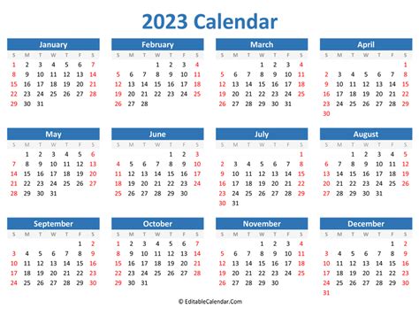 2023 calendar templates and images - 2023 printable calendar pdf free printable templates | 2023 ...