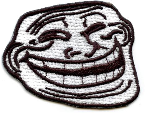 Troll Face Emoji Meme Iron On Embroidered Applique Patch : Amazon.ca ...