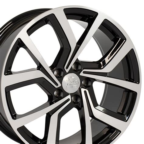 Fits Volkswagen Wheels - VW29 Volkswagen GTI Rims - Black Mach'd 18 inch Rims