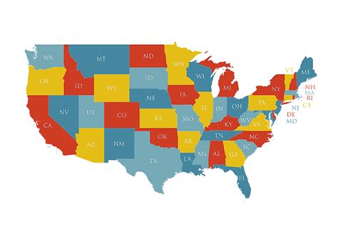 USA States (Two-Letter Abbreviations) - WorldAtlas