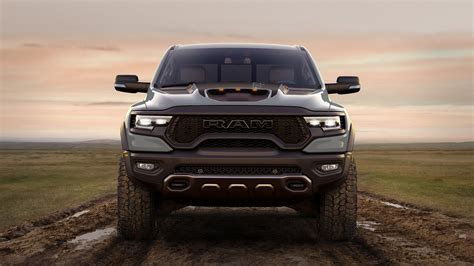 Download Car Silver Car Off-road Vehicle Ram 1500 TRX 4k Ultra HD Wallpaper