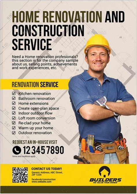 Construction Company Flyer Templates