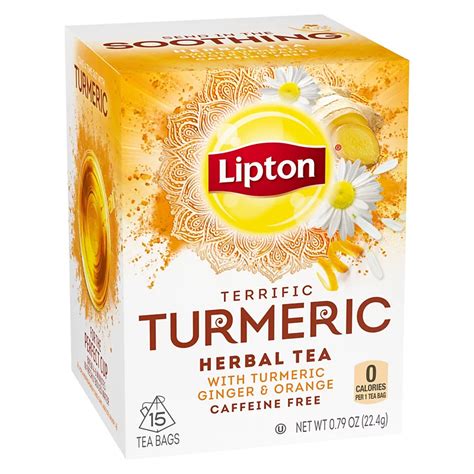 Lipton Terrific Tumeric Herbal Tea Bags - Shop Tea at H-E-B