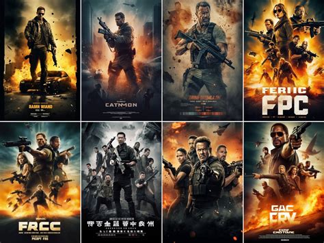 8 Epic Fictional Action Movie Poster Bundle 8 High-resolution - Etsy