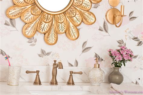 Winter’s Gorgeous Floral Wallpaper Bathroom Reveal! - Addison's Wonderland