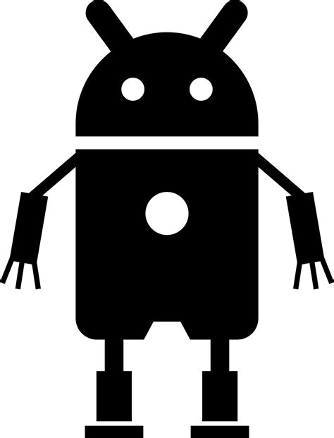 Isolated black android icon. 24293597 Vector Art at Vecteezy