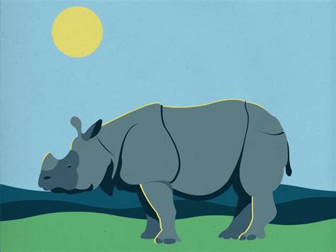 Endangered 30 Greater One-Horned Rhino by Sara Wade on Dribbble