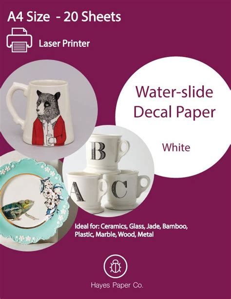 White Laser Waterslide decal Paper | Waterslide decal paper, Decal ...