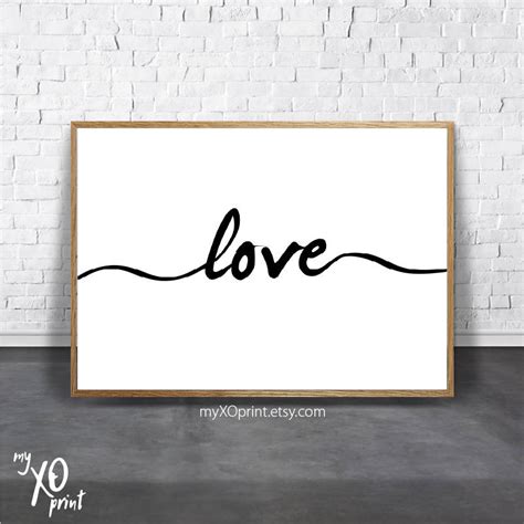 Love Printable Art Modern Wall Decor Love Print Wall Art - Etsy