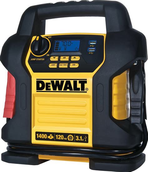 Dewalt Dxaej14 Jump Starter 1400 Peak/700 Instant Amps 120 Psi 3.1 Usb ...