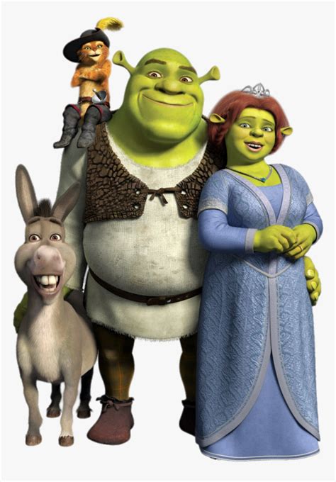 Shrek And Fiona And Donkey, HD Png Download - kindpng