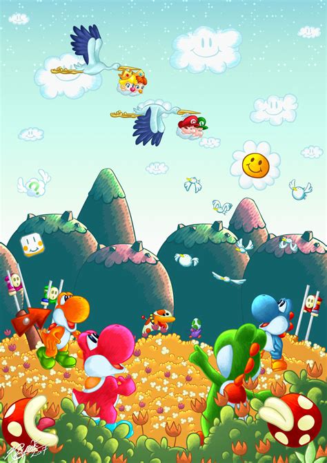 When you see a Stork on Yoshi’s Island…. | Game-Art-HQ